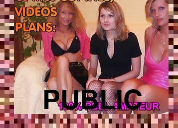 in-afara, public, strapon, amatori, lesbiana, franceza