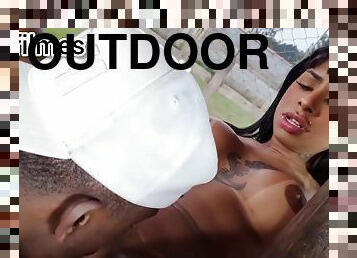 Sexy Latina bitch Mila - interracial hardcore outdoors