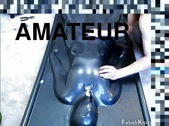 amatör, bdsm, latex, bondage