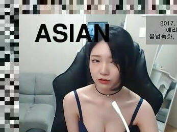 asia, payudara-besar, mastubasi, vagina-pussy, amatir, remaja, webcam, seorang-diri, merokok, korea