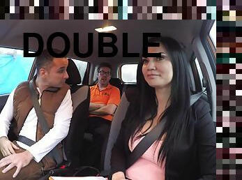 Driving Exam Double Creampie 1 - Jasmine Jae