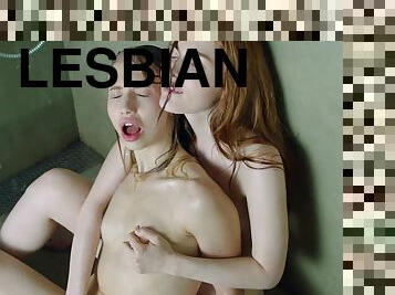 lesbian-lesbian, berambut-pirang