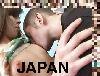 amatör, japansk, massage