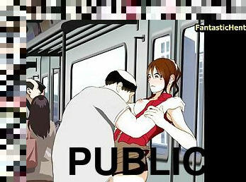 asiático, público, anime, hentai