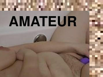 baignade, gros-nichons, masturbation, amateur, milf, jouet, blonde, naturel, solo