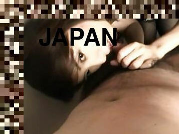 Sexy Japanese MILF sucking on cock