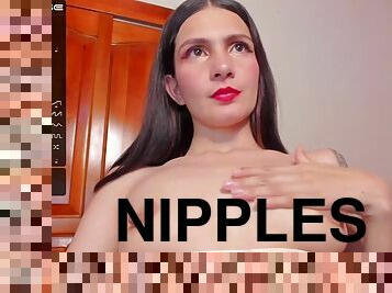 Big breasts or long and very sexy nipples? i leave it with you