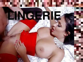 gros-nichons, anal, lingerie, serrée