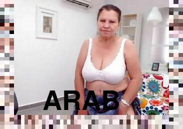 Arab granny strips and dances