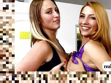 Hotties pursuaded show your boobies for a few cash