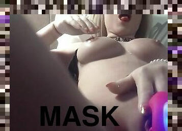 slav, docka, maskiner-mask, gummi