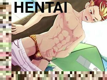 asiatique, masturbation, public, hardcore, gay, branlette, ejaculation-interne, anime, hentai, solo