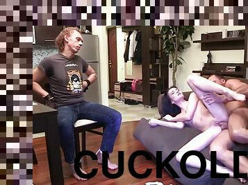 Give it to cuckold - cuckold making it a helpless