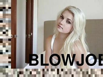 blowjob-seks-dengan-mengisap-penis, remaja, berambut-pirang, penis, pengisapan