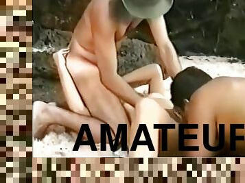 muca, amaterski, analno, babe, plaža, blond, čudovito, rjavolaske