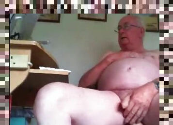 Grandfather cum on cam