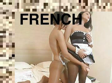 French maid strap-on sex w gina  roxie