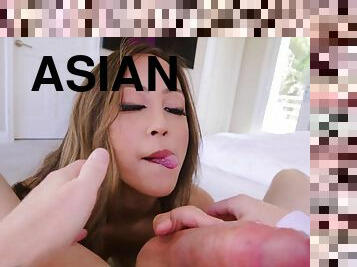 asiatisk, röv, brudar, avsugning, cumshot, hardcore, latinska, par, pov, ansiktssprut