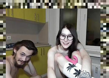 Nerdy Russian Babe With Big Tits Loves Hard Meat And Hot Cum