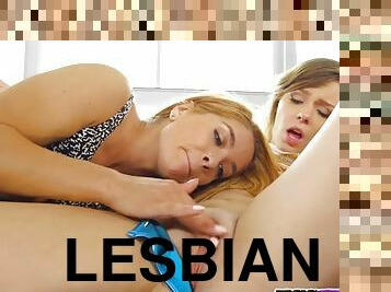 lesbisk, milf, tonåring, fingerknull