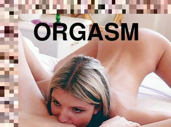 orgasme, fisse-pussy, mager, skønheder, teenager, legetøj, fingering, kyssende, ung-18, soveværelse