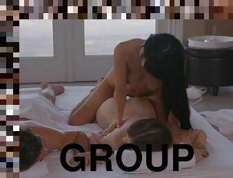 güzellik, oral-seks, genç, grup-sex, üç-kişilik-grup