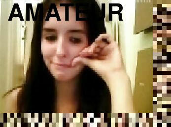 Cute teen webcam girl masturbation
