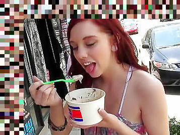 Yummy teen redhead makes reality porn