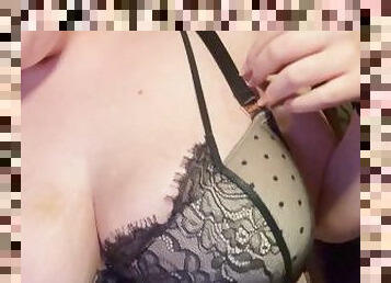Large Breast with hickeys all over them in lingerie