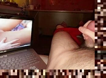 watching Eva Elfie and jerk off