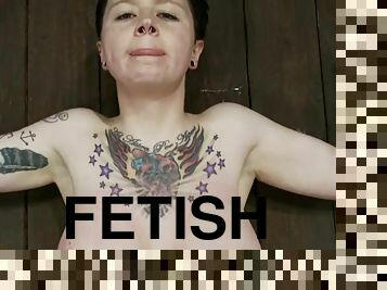 leksak, bdsm, slav, fetisch, gagging, bondage, bizarr, tatuering, maskiner-mask, hårt