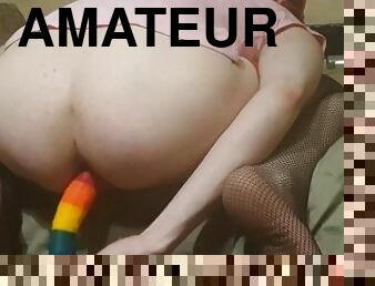 russisk, amatør, anal, legetøj, dildo