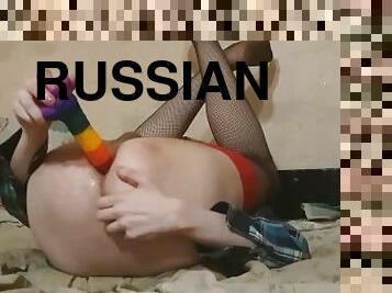 gammel, russisk, amatør, anal, legetøj, hjemmelavet, ung-18, dildo, ældre, solo