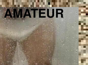 baignade, masturbation, amateur, énorme-bite, branlette, ejaculation, douche, solo, réalité, bite