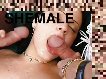 transsexuelle, anal, énorme-bite, travesti, club