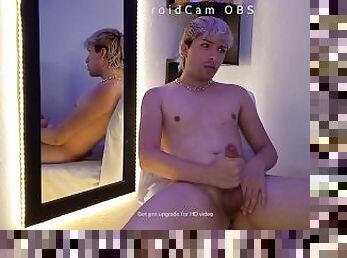 masturbação, amador, gay, punheta, webcam, sozinho, gay-adolescente