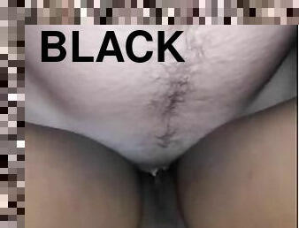 Interracial deep diving into my black midget step moms pussy