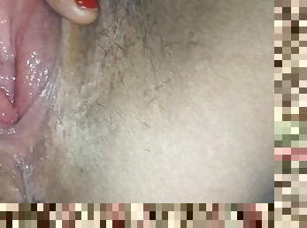 First time double orgasm for big hairy old milf pussy