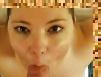 Nasty facial cumshot for a busty bbw