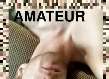 masturbation, amatör, ensam, muskulös