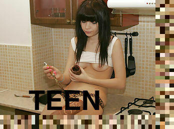 This teen stripper loves sweets
