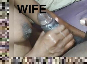 énorme, masturbation, mamelons, femme, amateur, ejaculation-sur-le-corps, ébène, milf, branlette, massage