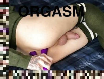 orgasm, shemale, amatör, anal, cumshot, leksak, strumpor, sprut, bisexuell, mjölk