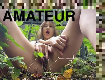 masturbation, orgasme, en-plein-air, femme, amateur, française, couple