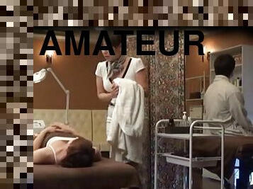 Amateur Japanese woman receives more than a simple massage
