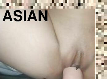 SEXY ASIAN GF FINALLY GETS DICK DOWN BY A BIG DICK. JUST WISH IT WAS REAL LIFE