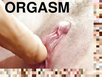 masturbation, orgasm, fitta-pussy, hemmagjord, massage, sprut, kåt, knullande, dildo, saftig