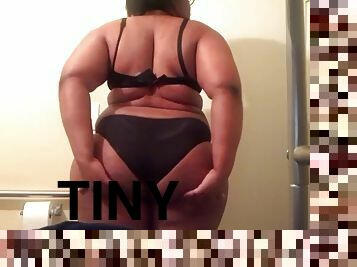 BBW with wide hips and tiny panties