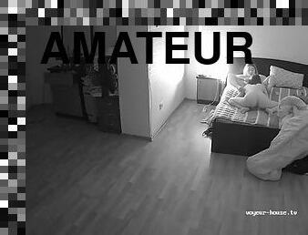 Amateur hidden camera with dildo handcuffs