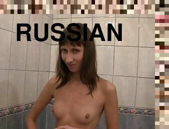 A Russian agent can find a girl to fuck even on a rainy day